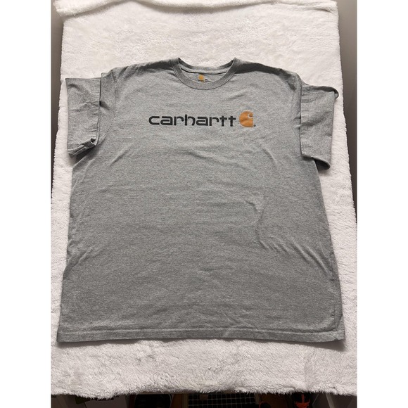 Carhartt Shirt Mens 4XL Gray Original Fit‎ Workwear Logo Crewneck Tee T-Shirt - Picture 1 of 6